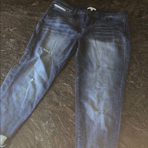 Love fire distressed girlfriend jeans